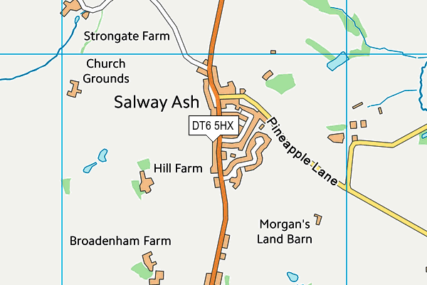 DT6 5HX map - OS VectorMap District (Ordnance Survey)