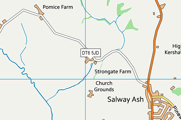 DT6 5JD map - OS VectorMap District (Ordnance Survey)