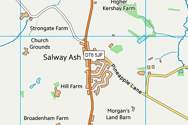 DT6 5JP map - OS VectorMap District (Ordnance Survey)