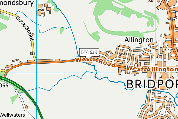 DT6 5JR map - OS VectorMap District (Ordnance Survey)