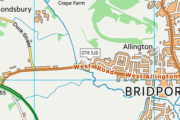 DT6 5JS map - OS VectorMap District (Ordnance Survey)