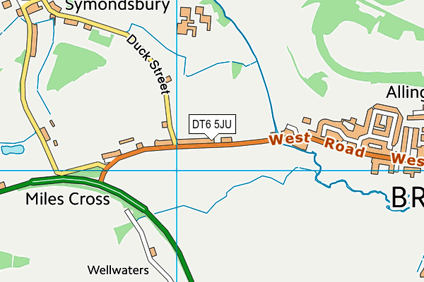 DT6 5JU map - OS VectorMap District (Ordnance Survey)