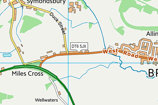 DT6 5JX map - OS VectorMap District (Ordnance Survey)