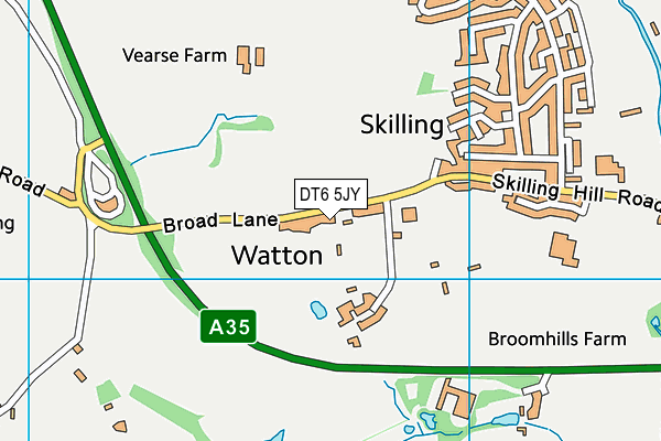 DT6 5JY map - OS VectorMap District (Ordnance Survey)