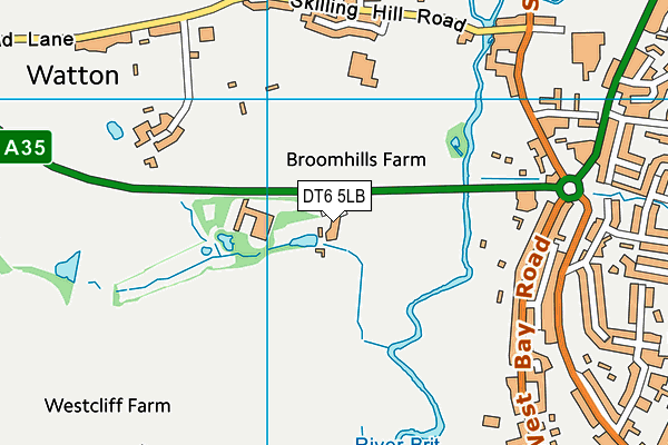 DT6 5LB map - OS VectorMap District (Ordnance Survey)