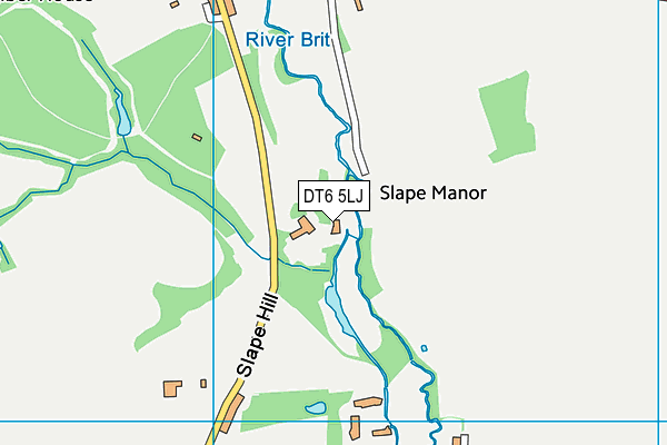 DT6 5LJ map - OS VectorMap District (Ordnance Survey)