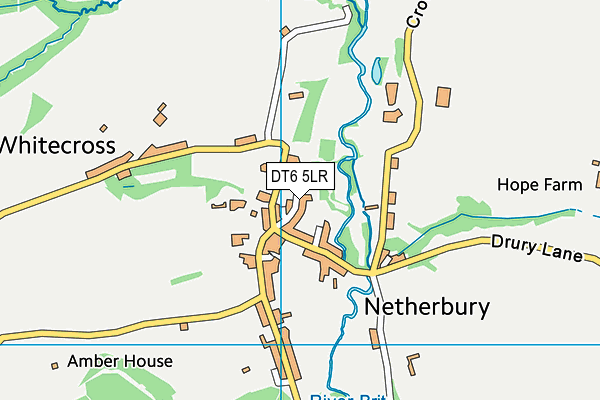 Netherbury Village Hall map (DT6 5LR) - OS VectorMap District (Ordnance Survey)