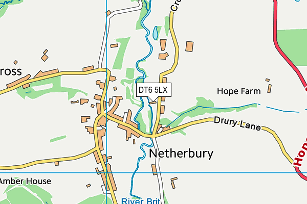 DT6 5LX map - OS VectorMap District (Ordnance Survey)