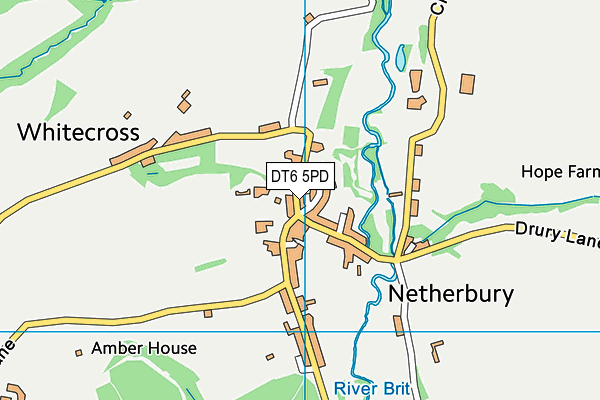 DT6 5PD map - OS VectorMap District (Ordnance Survey)