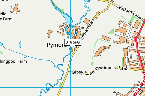 DT6 5PG map - OS VectorMap District (Ordnance Survey)