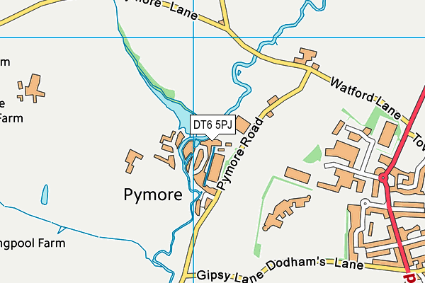 DT6 5PJ map - OS VectorMap District (Ordnance Survey)