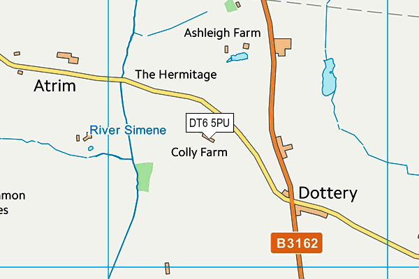 DT6 5PU map - OS VectorMap District (Ordnance Survey)