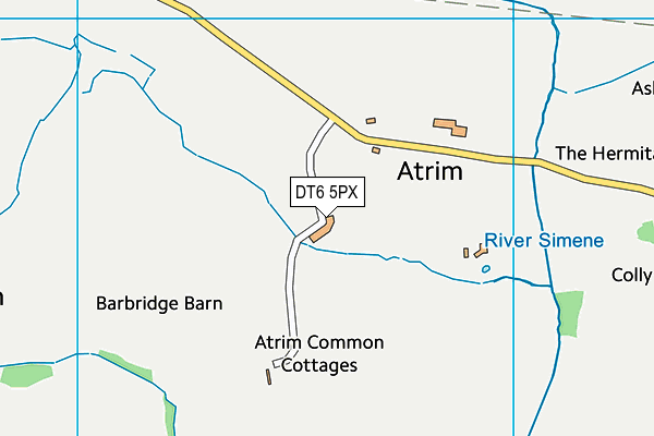 DT6 5PX map - OS VectorMap District (Ordnance Survey)