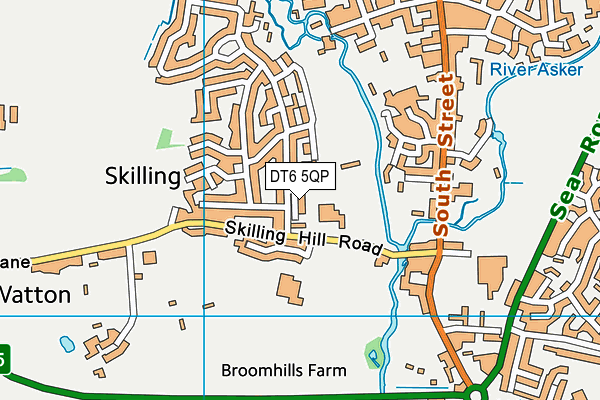 DT6 5QP map - OS VectorMap District (Ordnance Survey)