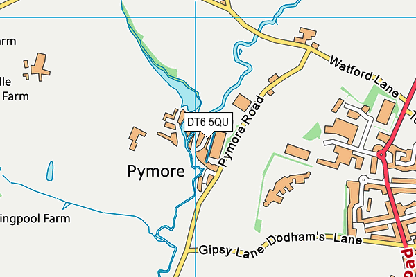 DT6 5QU map - OS VectorMap District (Ordnance Survey)