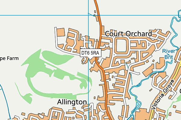 DT6 5RA map - OS VectorMap District (Ordnance Survey)