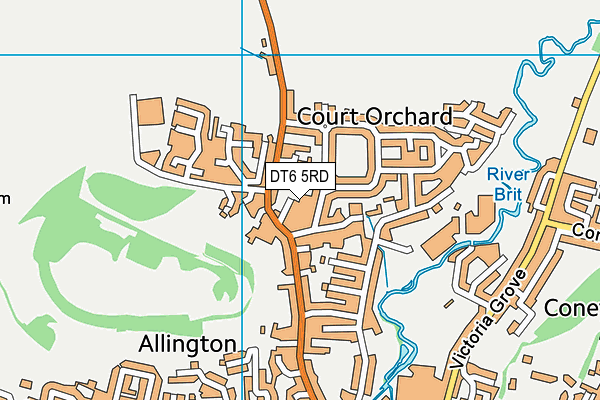 DT6 5RD map - OS VectorMap District (Ordnance Survey)