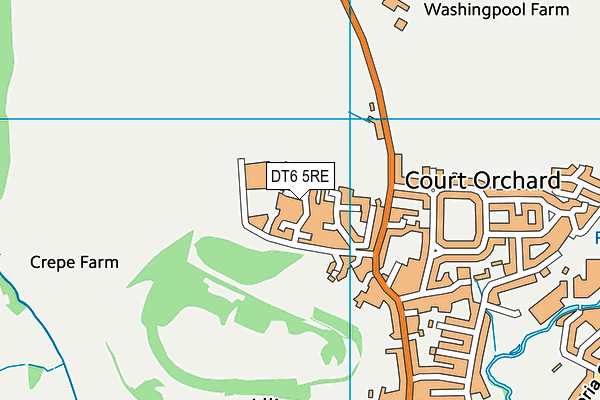 DT6 5RE map - OS VectorMap District (Ordnance Survey)