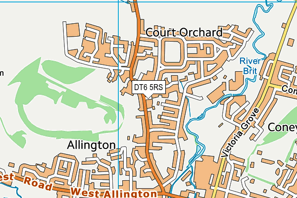 DT6 5RS map - OS VectorMap District (Ordnance Survey)