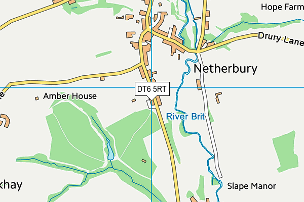 DT6 5RT map - OS VectorMap District (Ordnance Survey)