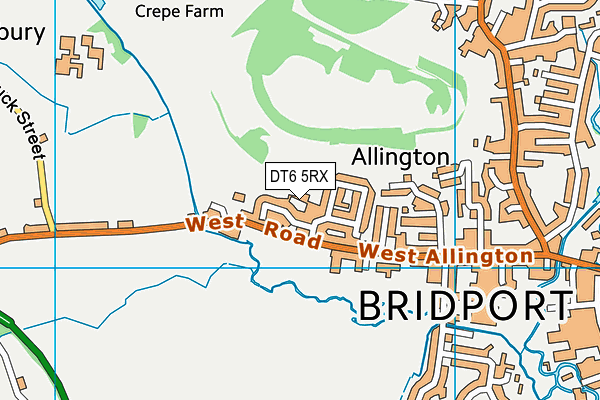 DT6 5RX map - OS VectorMap District (Ordnance Survey)