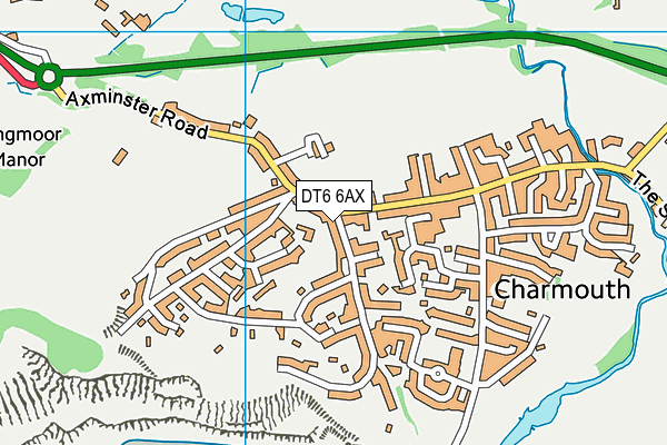 DT6 6AX map - OS VectorMap District (Ordnance Survey)