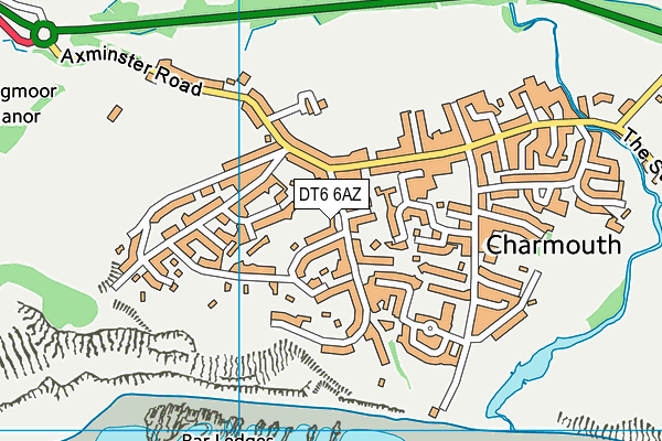 DT6 6AZ map - OS VectorMap District (Ordnance Survey)