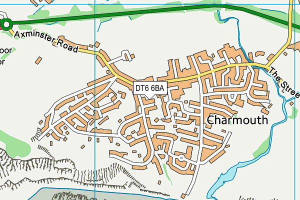 DT6 6BA map - OS VectorMap District (Ordnance Survey)