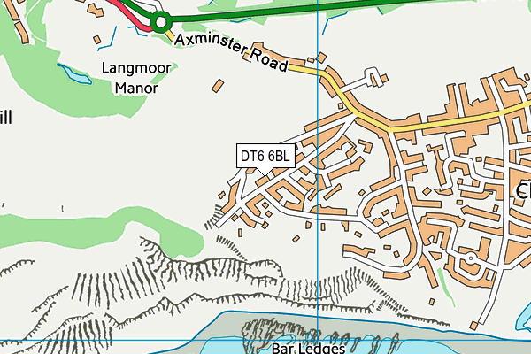 DT6 6BL map - OS VectorMap District (Ordnance Survey)
