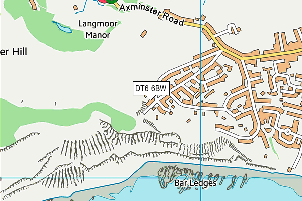 DT6 6BW map - OS VectorMap District (Ordnance Survey)
