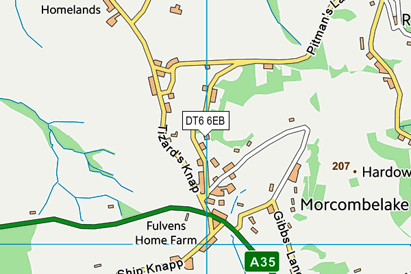 DT6 6EB map - OS VectorMap District (Ordnance Survey)
