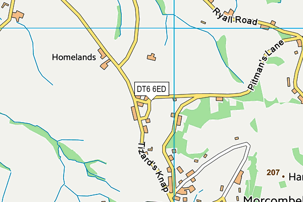 DT6 6ED map - OS VectorMap District (Ordnance Survey)