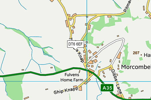 DT6 6EF map - OS VectorMap District (Ordnance Survey)