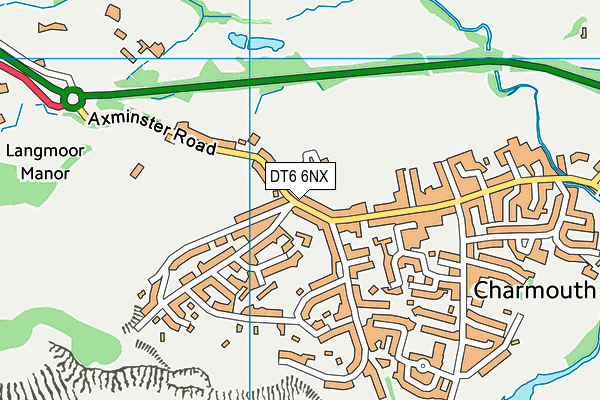 DT6 6NX map - OS VectorMap District (Ordnance Survey)