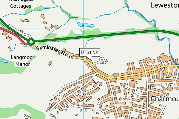 DT6 6NZ map - OS VectorMap District (Ordnance Survey)