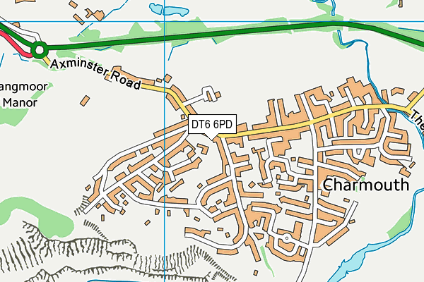 DT6 6PD map - OS VectorMap District (Ordnance Survey)