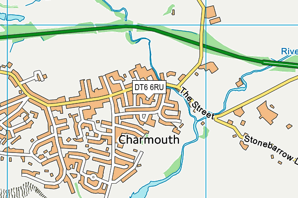 DT6 6RU map - OS VectorMap District (Ordnance Survey)