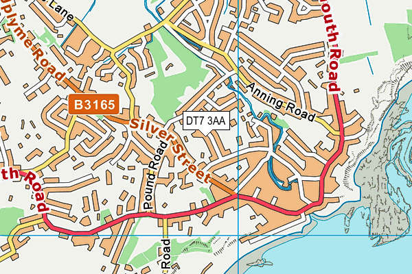 DT7 3AA map - OS VectorMap District (Ordnance Survey)