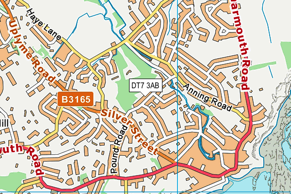 DT7 3AB map - OS VectorMap District (Ordnance Survey)