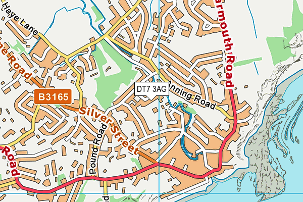 DT7 3AG map - OS VectorMap District (Ordnance Survey)