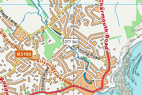 DT7 3AJ map - OS VectorMap District (Ordnance Survey)