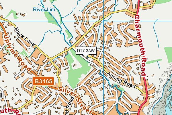 DT7 3AW map - OS VectorMap District (Ordnance Survey)