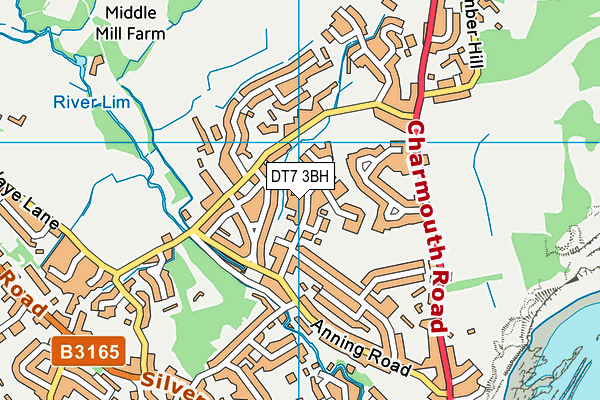 DT7 3BH map - OS VectorMap District (Ordnance Survey)