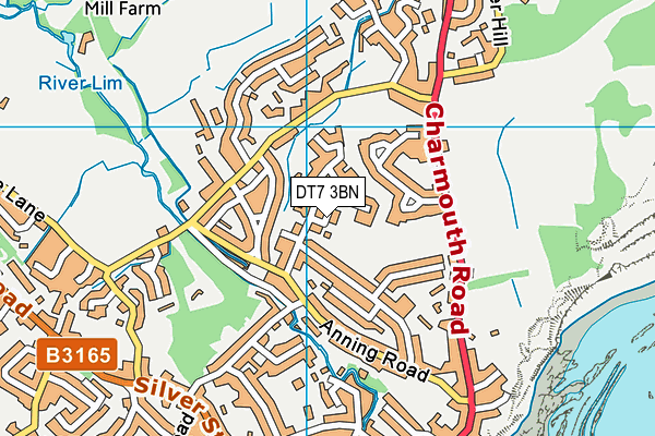 DT7 3BN map - OS VectorMap District (Ordnance Survey)
