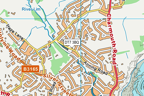 DT7 3BQ map - OS VectorMap District (Ordnance Survey)