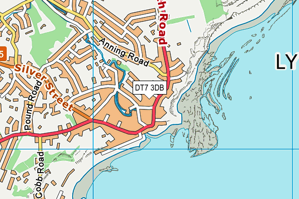 DT7 3DB map - OS VectorMap District (Ordnance Survey)