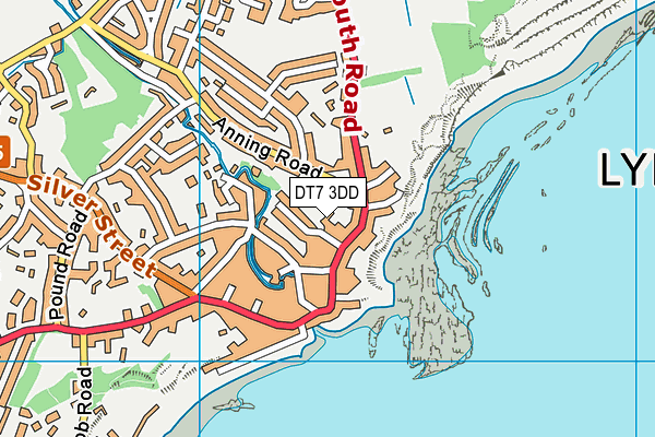 DT7 3DD map - OS VectorMap District (Ordnance Survey)