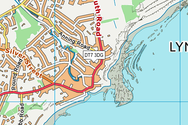 DT7 3DG map - OS VectorMap District (Ordnance Survey)