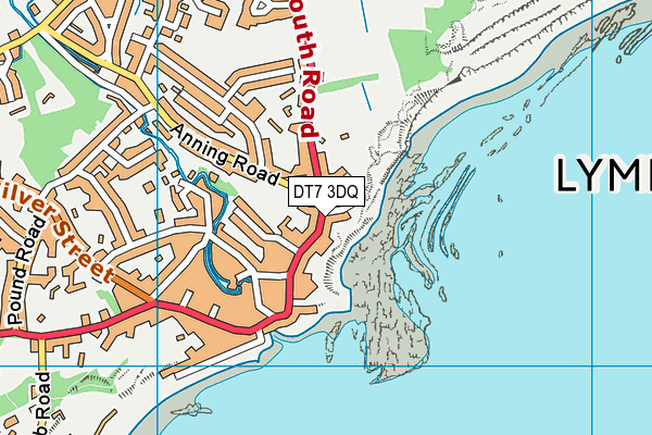 DT7 3DQ map - OS VectorMap District (Ordnance Survey)