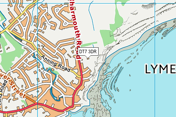DT7 3DR map - OS VectorMap District (Ordnance Survey)